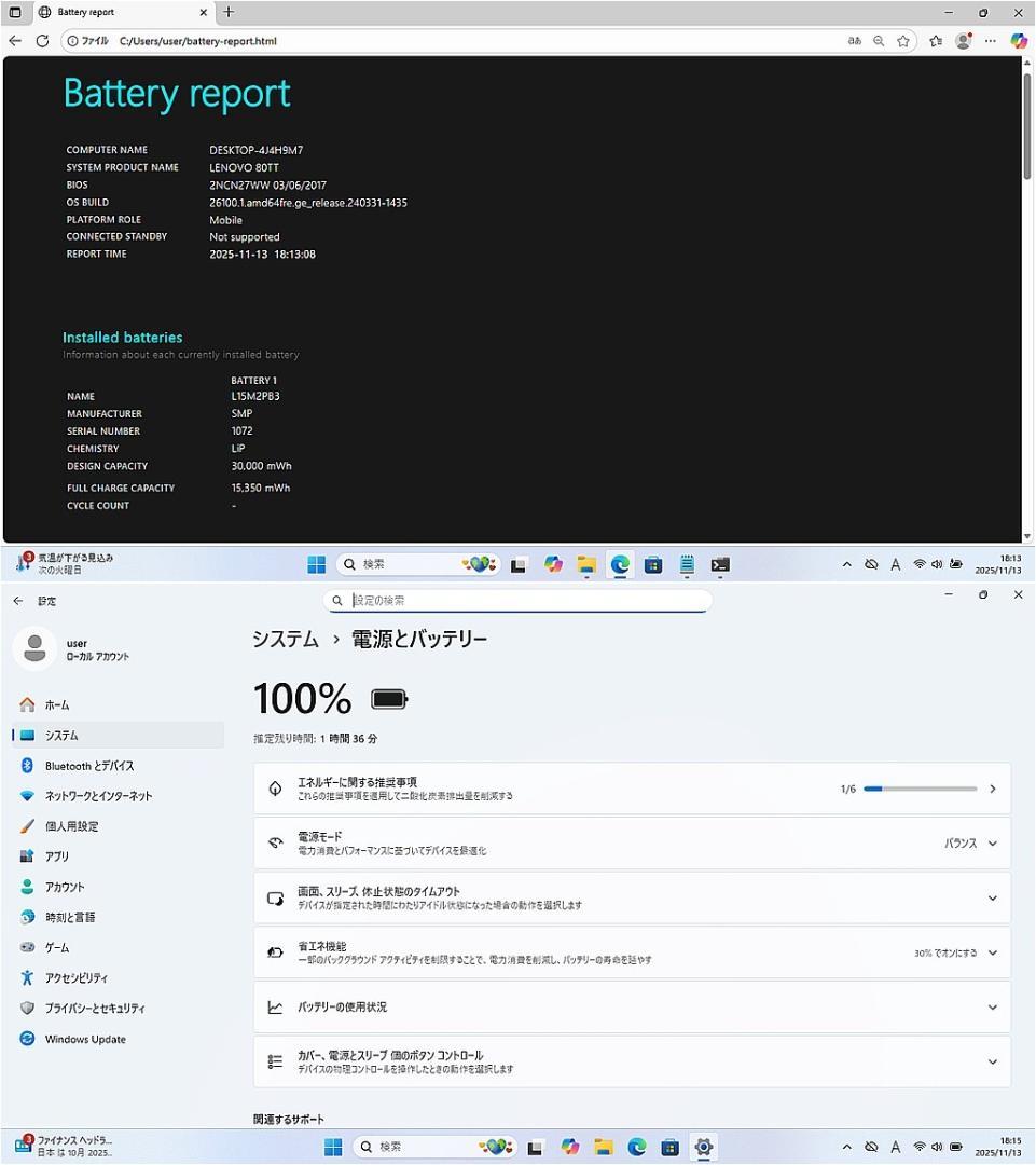 Lenovo ideapad 310☆Win11Celeronメモリ8G☆SSD