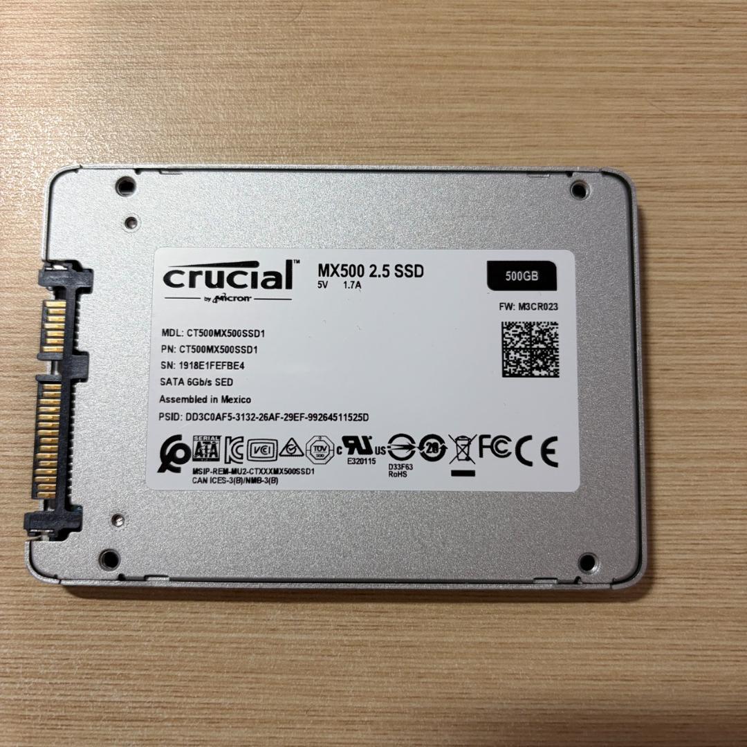 【使用568時間】Crucial MX500 SSD 500GB 正常99%
