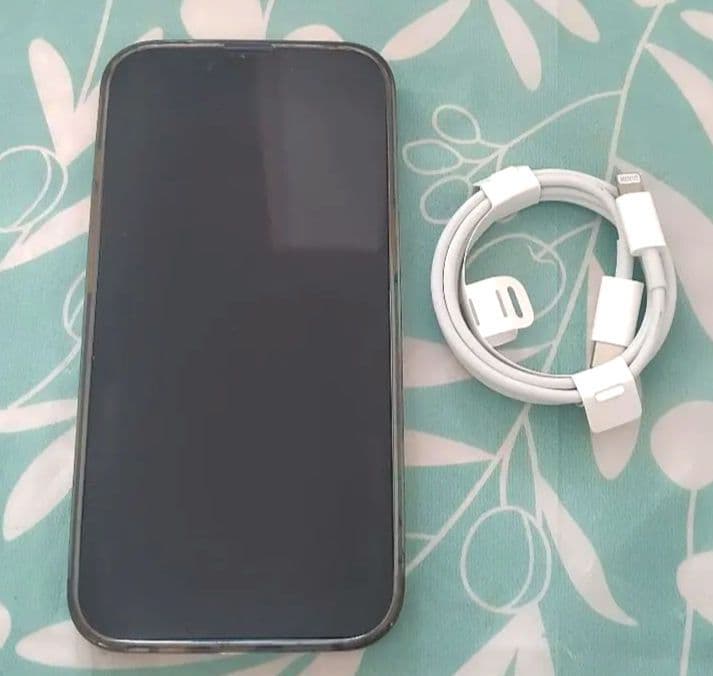 iPhone13 シムフリー　 充電ケーブル付き 最大容量75%　背面割れあり