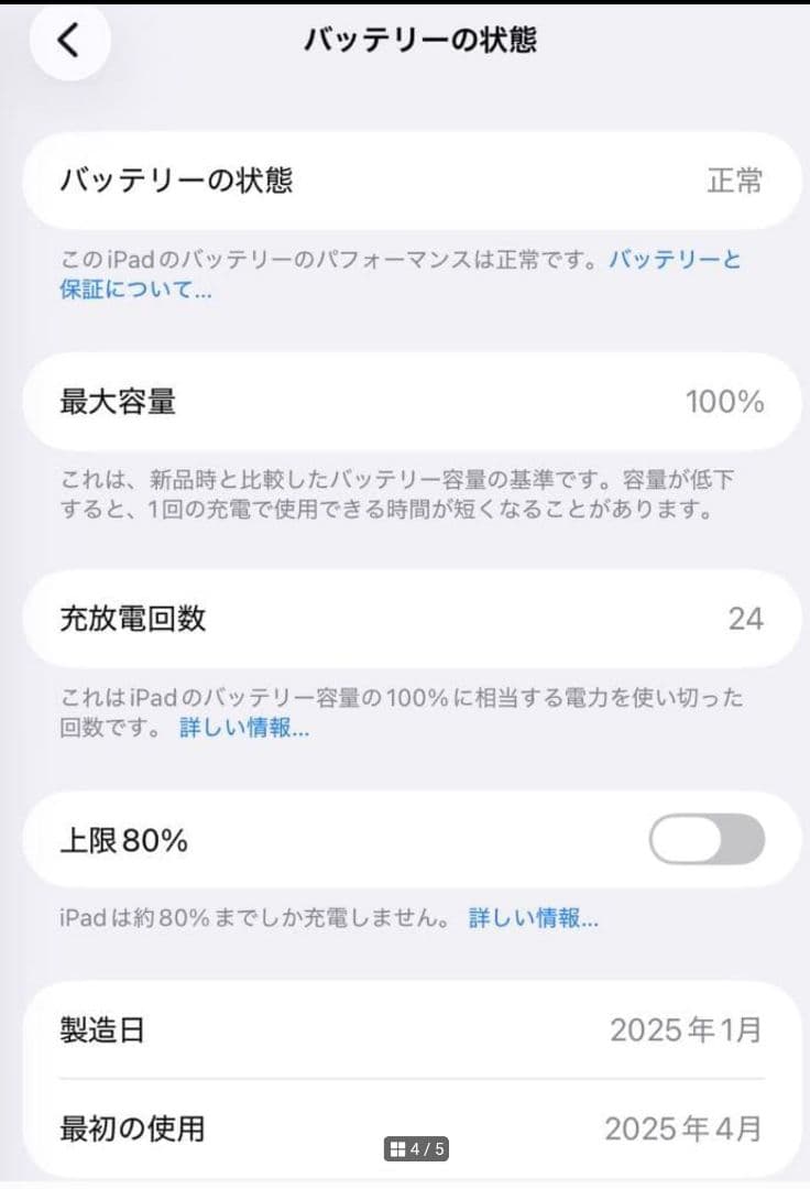 iPad mini 7本体 128Gb Wi-Fi+Cellular 超美品