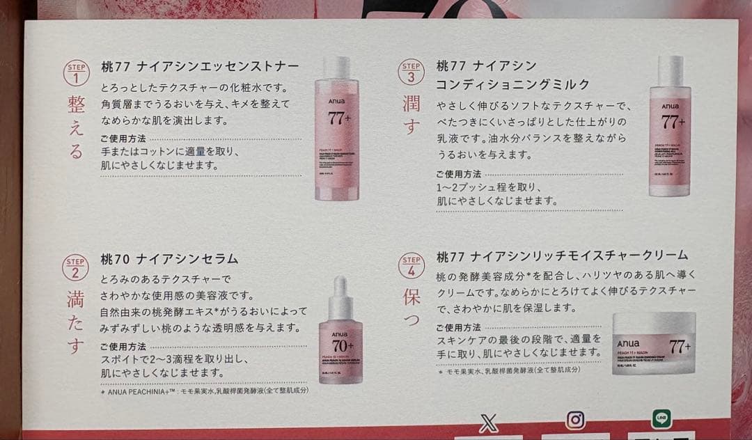 anua 桃　ピーチトナー セラム ミルク クリーム パック セット