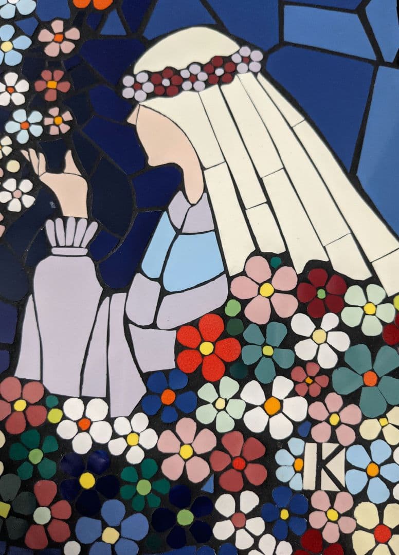 専用です/モザイクタイル絵　F3号パネルのみ『花ふぶき』