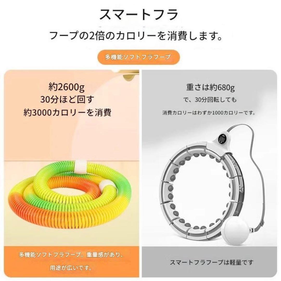 多機能 新感覚 ソフトスプリングフラフープ 静音 フィットネス 全身 運動 健康