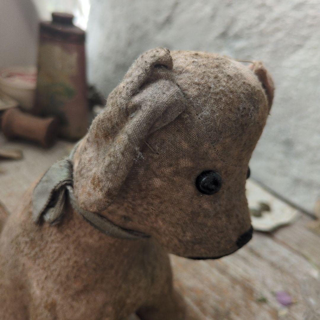 フランス　アンティーク　犬　ぬいぐるみ　わんこ　シャビー　ドール　人形
