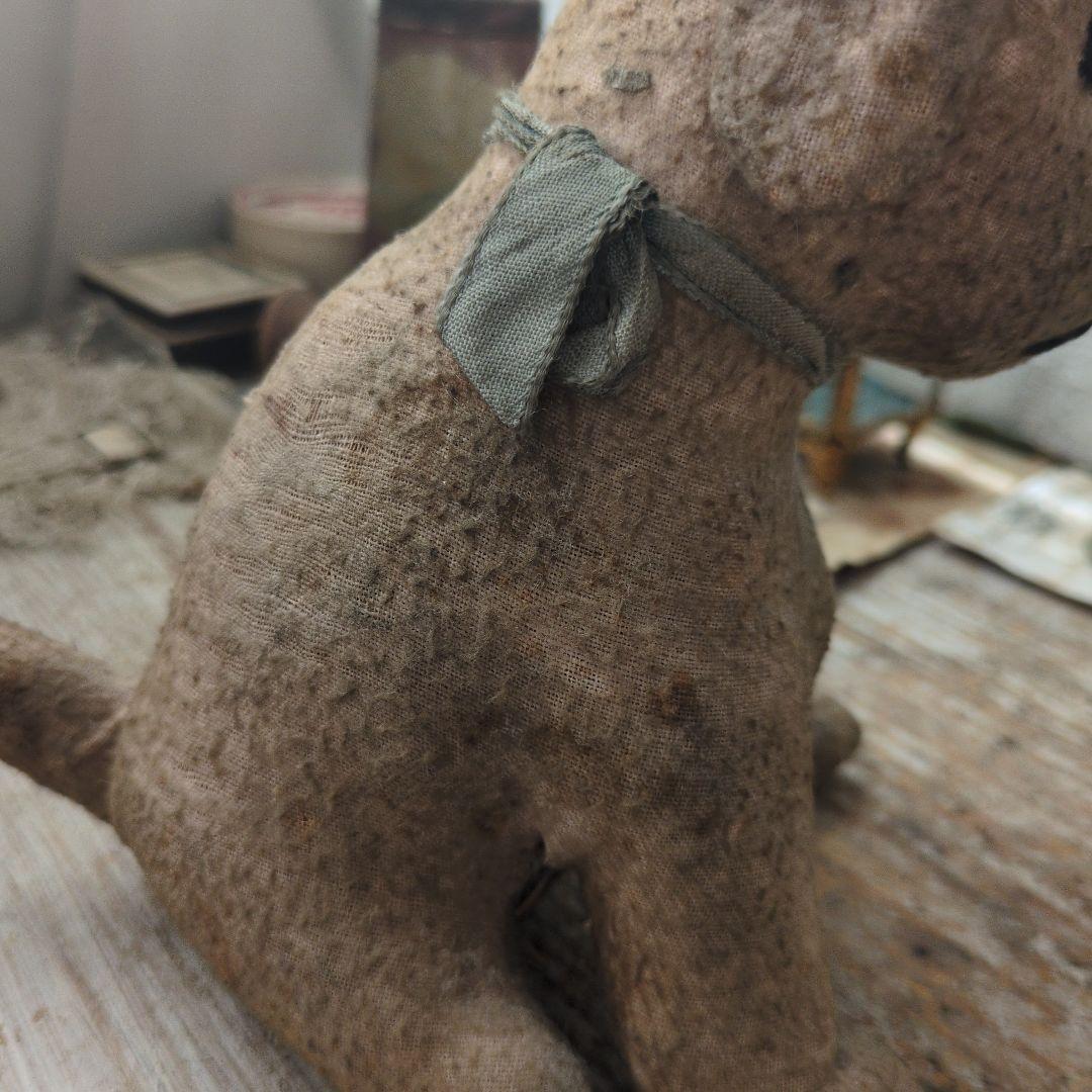 フランス　アンティーク　犬　ぬいぐるみ　わんこ　シャビー　ドール　人形