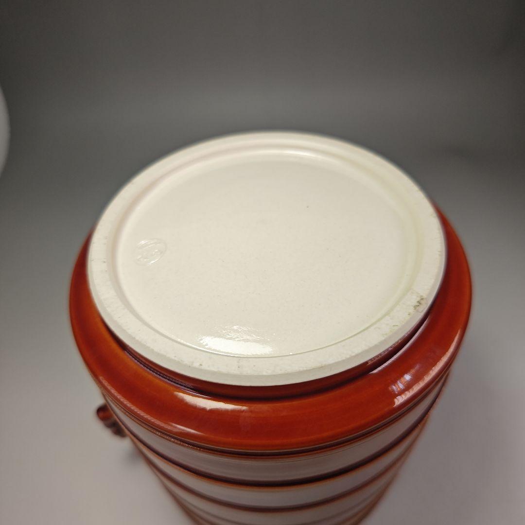 ウ336 皆具『山本一如』『赤茶交趾　竹　皆具　共箱』茶道具　水指健水　蓋置杓立