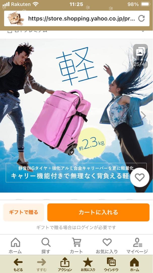 2WAYリュックキャリー 大容量　機内持込み可