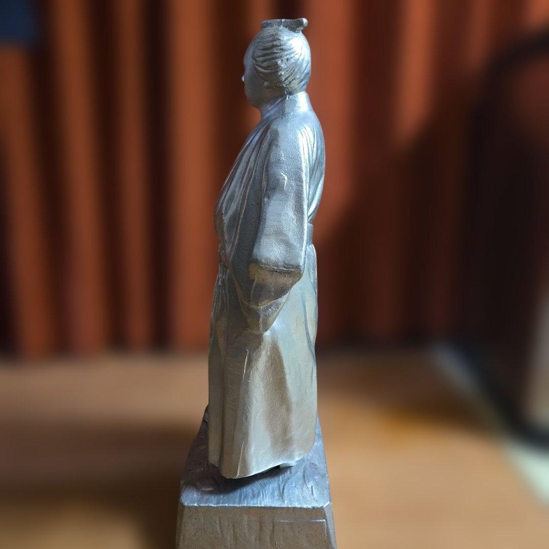 坂本龍馬 金属製 武士像