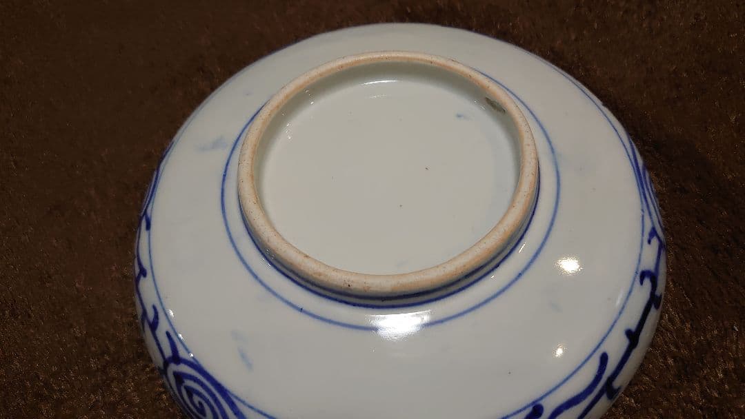 古伊万里　伊万里　色絵　山水　中皿　蔵出し　1客