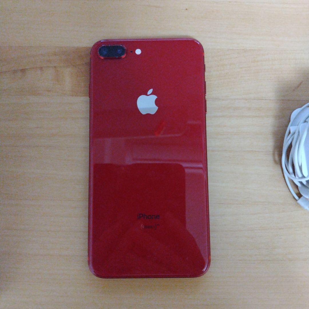 iPhone 8 Plus レッド イヤフォン付き 本体