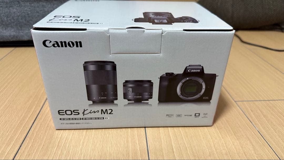Canon EOS Kiss M2 ホワイト ミラーレス一眼カメラ　レンズ2種