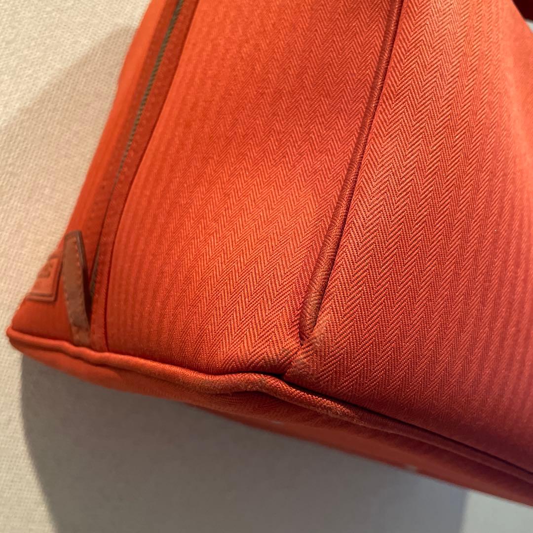 レアHERMES サックシアンボストンショルダー　ドッグキャリーバッグオレンジ