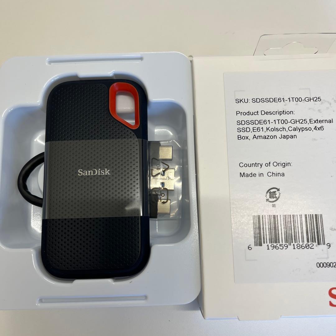 未開封新品SanDisk 外付けPortable SSD 1TB