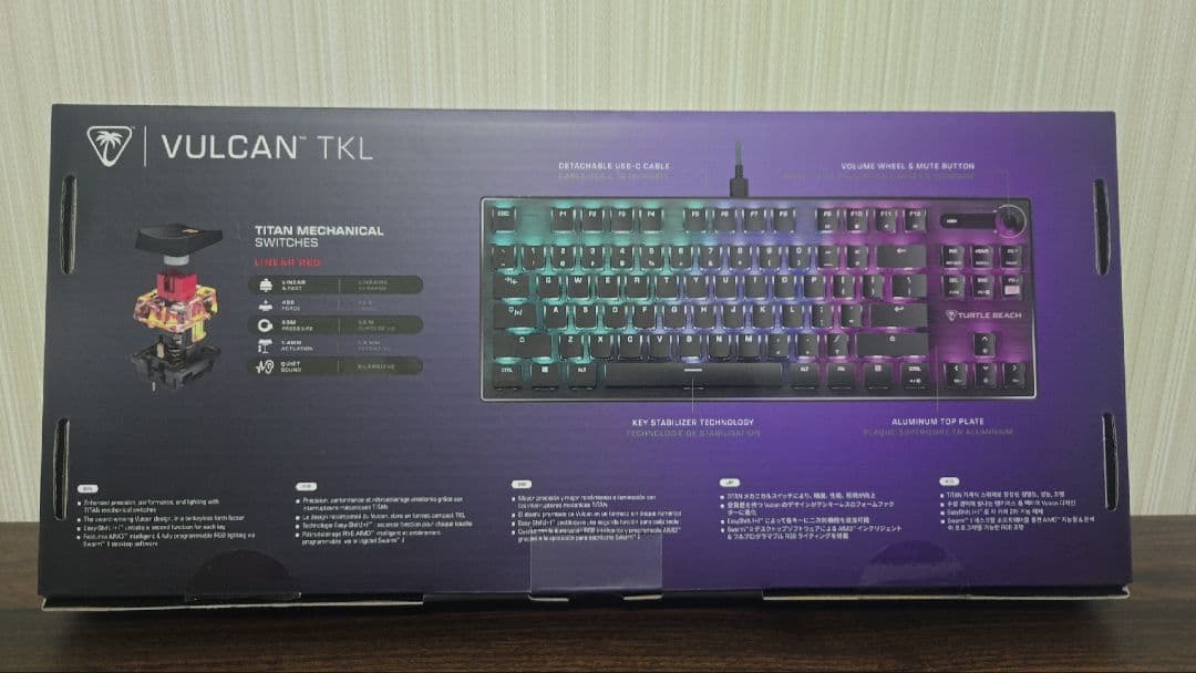 TURTLE BEACH Vulcan TKL Proゲーミングキーボード 黒