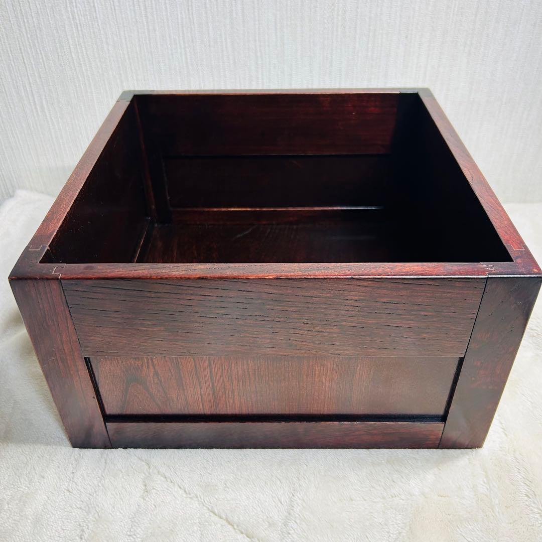 【美品】　箱膳　大　木箱　ダークブラウン