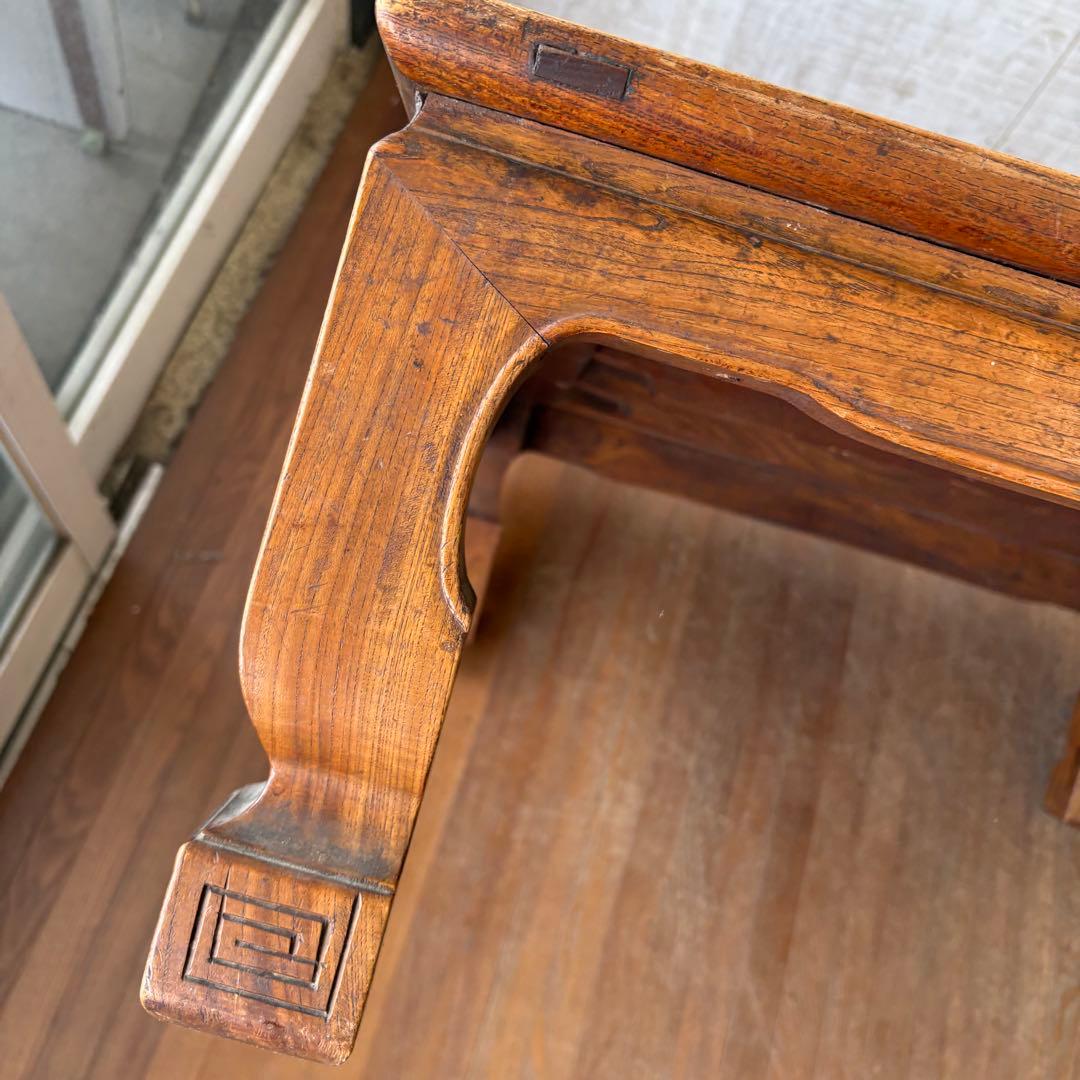昭和レトロ 一枚板風 座卓 無垢 欅 木製 和家具 古民家 古道具 古家具
