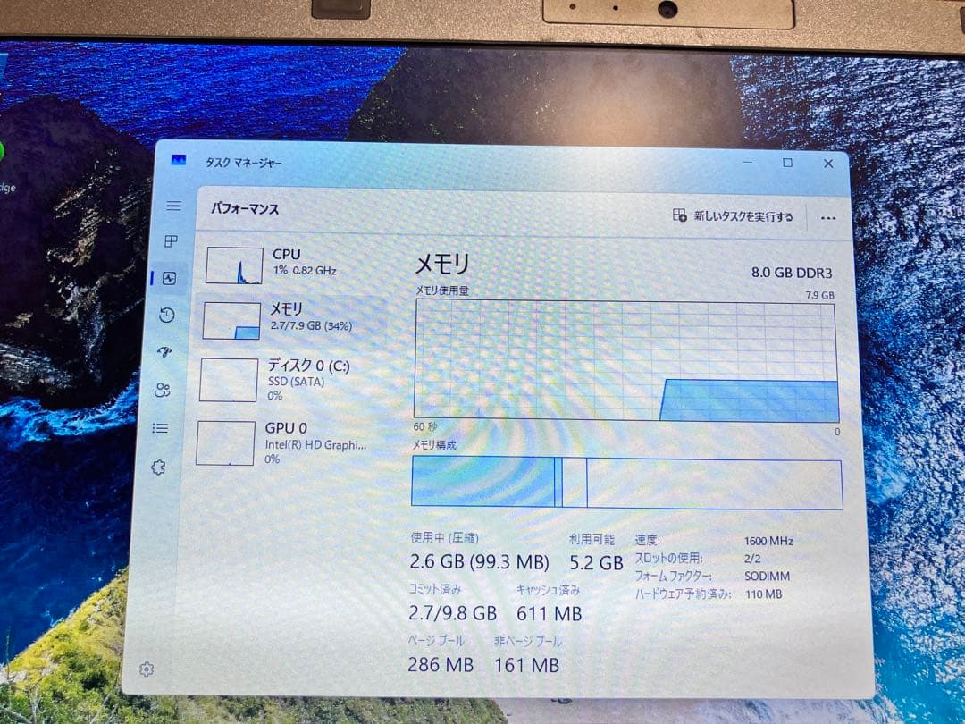 Let's note CF-SX 3/Core i5/メモリ8GB/SSD1TB