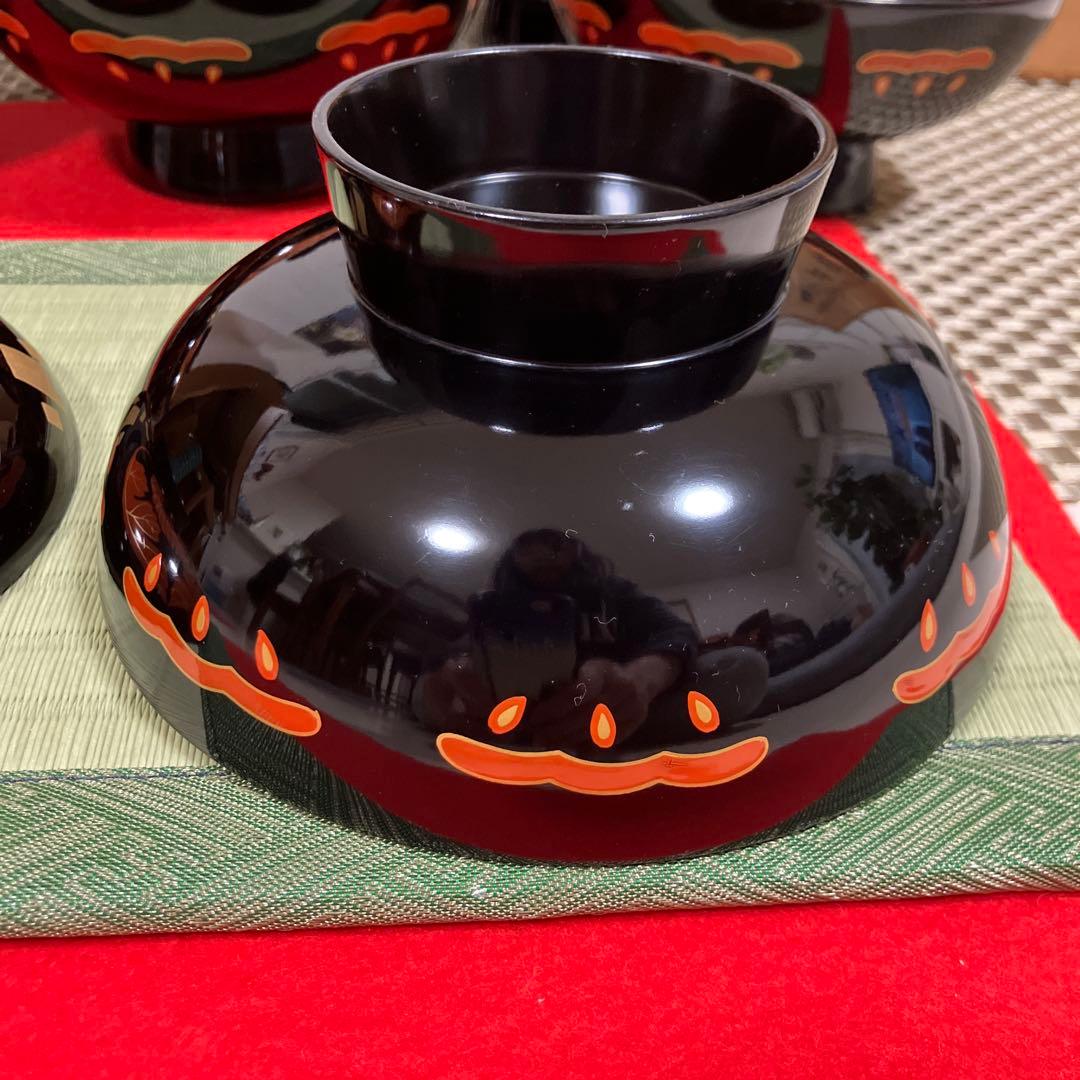 輪島塗　椀　葵房絵付煮物椀　漆器10客セット