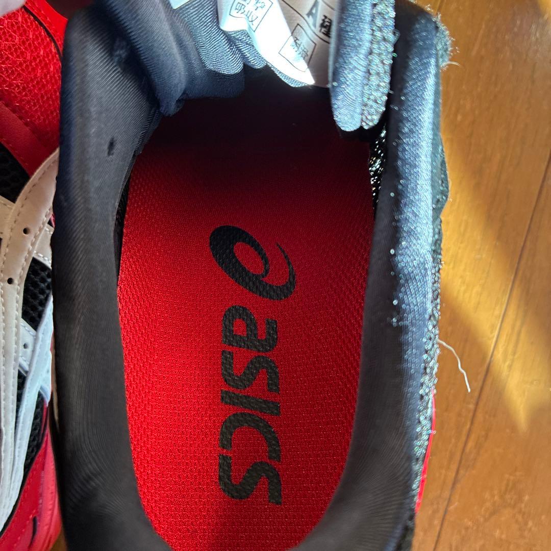 asics 安全靴 ワーキングシューズ レッド/ブラック