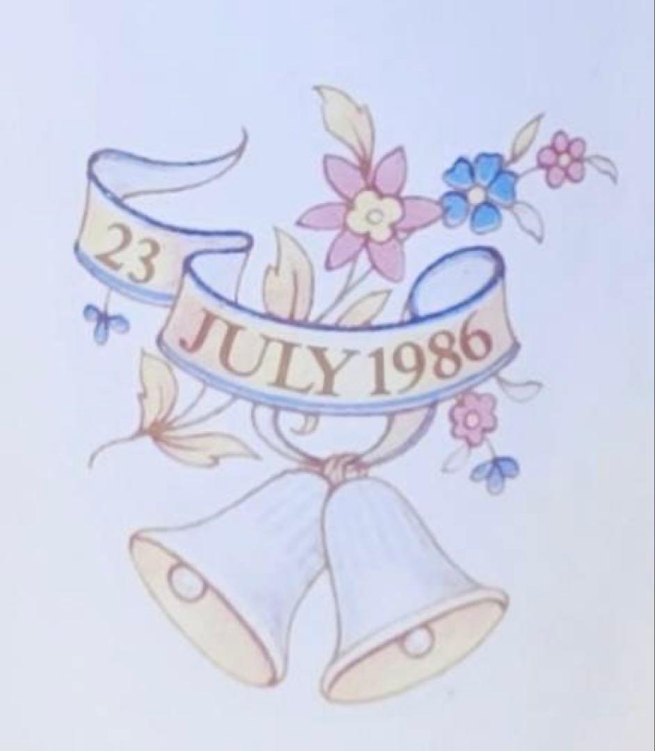 1986年イギリス製アンドルー王子セーラ王女結婚記念マグカップヴィンテージ陶器