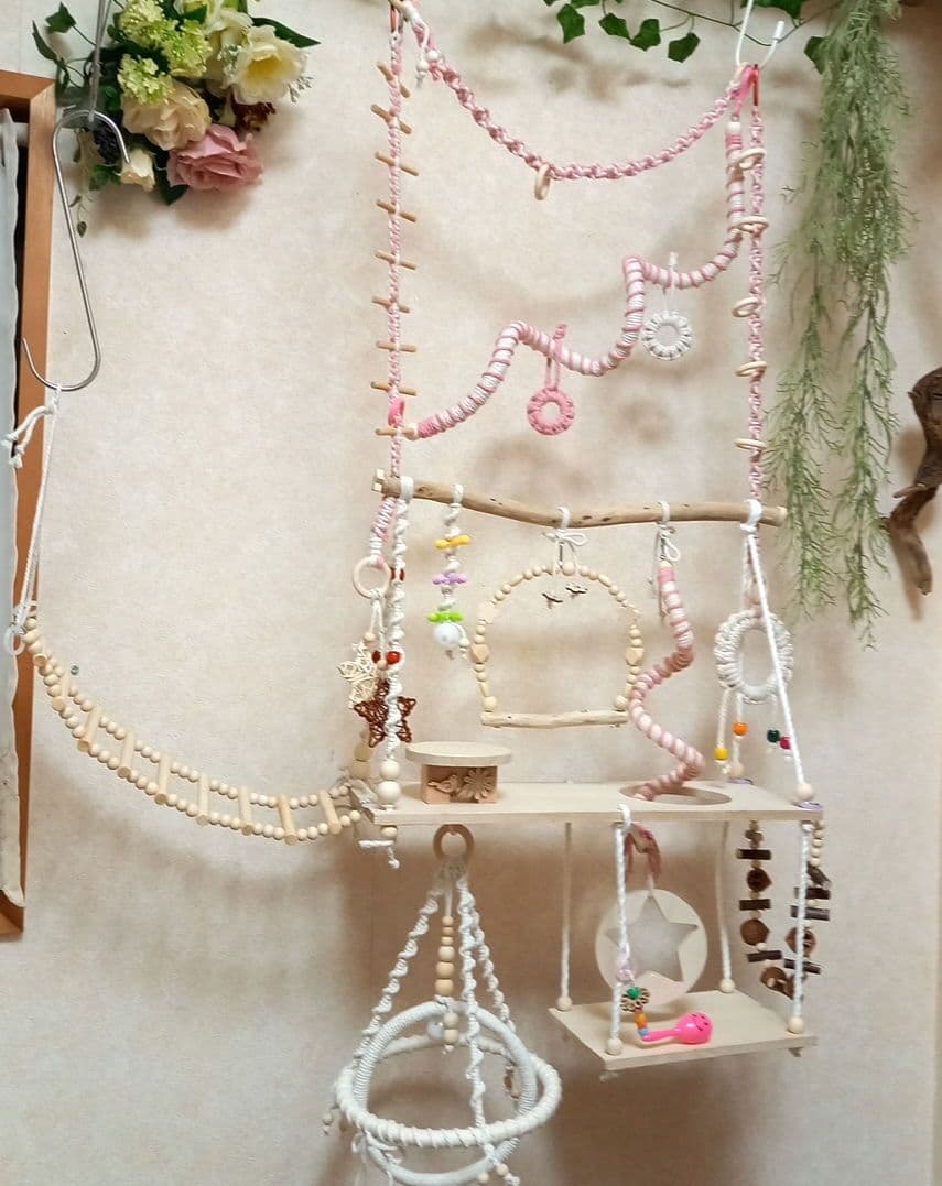 専用♡　バードトイ バードアスレチックジム　止まり木　ハンドメイド
