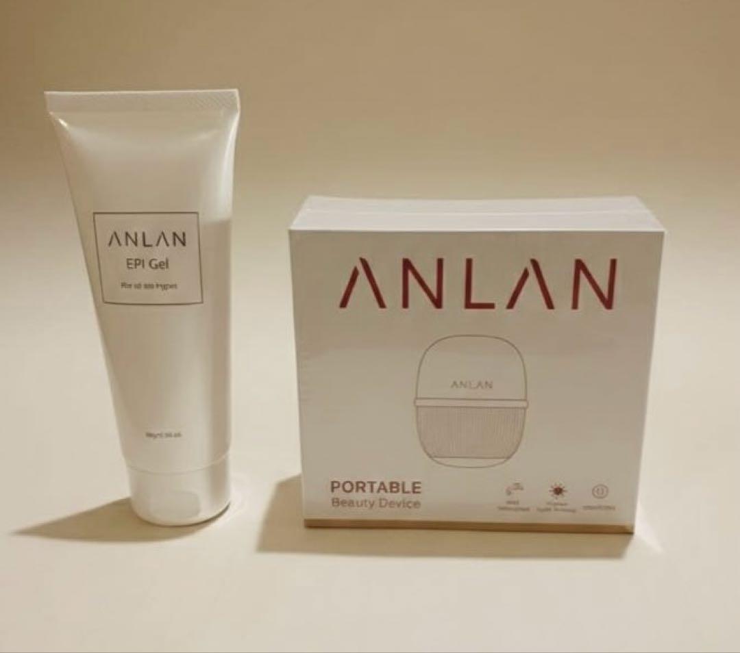 【新品・未使用】ANLAN ポータブル美容器 ★ジェル付き★ EMS イオン導入
