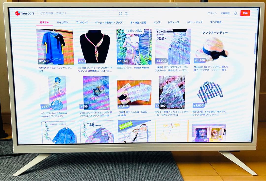 【TAGlabel by amadana】AT-TV322S-WH 白い32V型