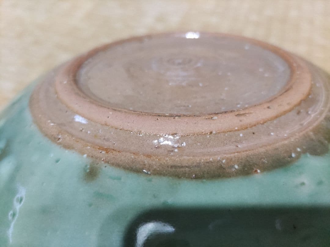 ビンテージ　陶葊・陶あん　緑鮮やかな　鉢（21.5㎝）　紫陽花　無傷