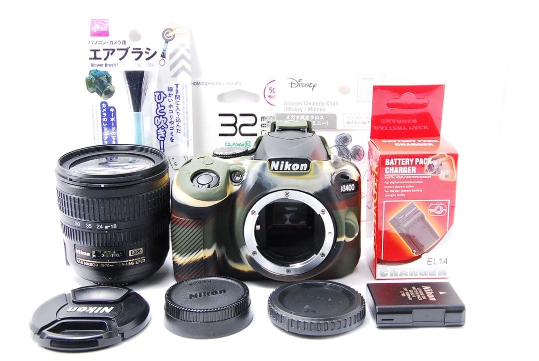 カメラカバー付 ニコンNikon D3400 Bluetooth 一眼レフ