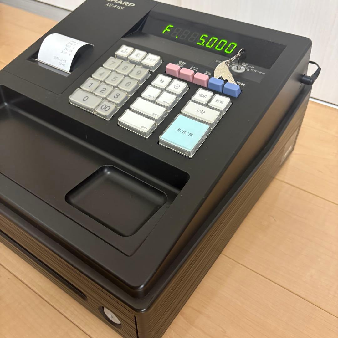 【美品 】SHARP レジスター XE-A107 ブラック　動作確認済