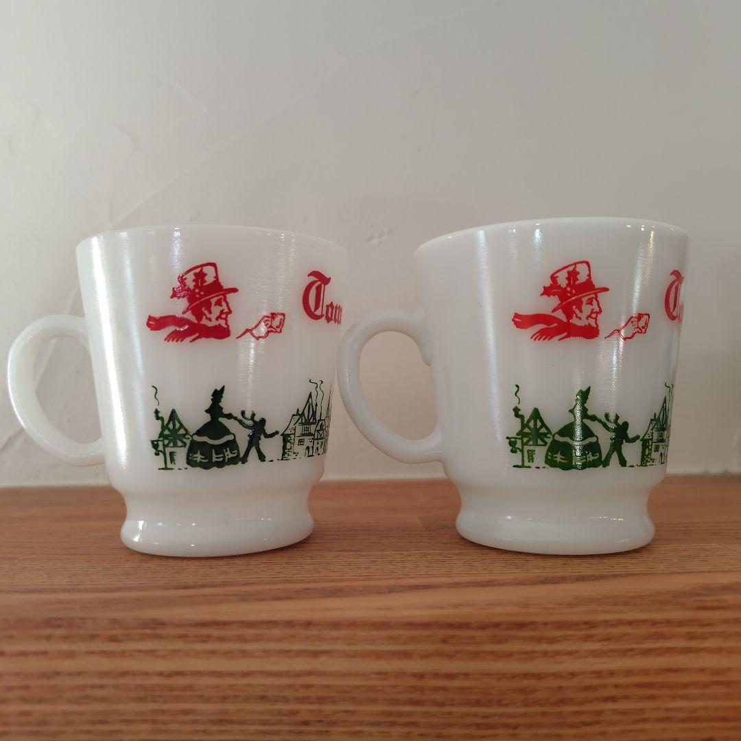 【美品】Hazel Atlas ヘーゼルアトラス マグ6個＆ボウル クリスマス