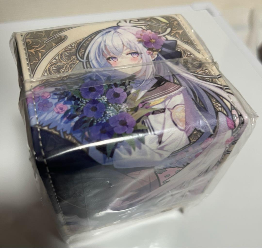 ブルアカ　ミュシャ(ミサンガ)　白洲アズサ　デッキケース　革製