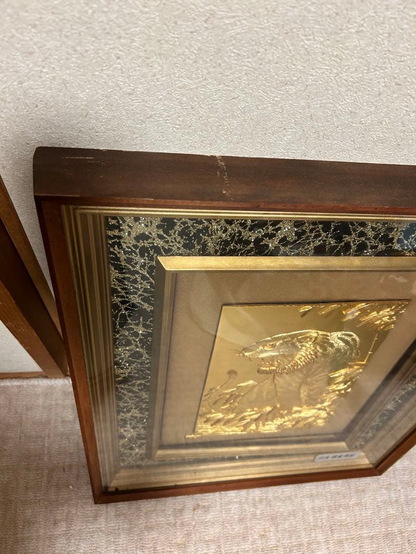 金箔虎彫刻 純金