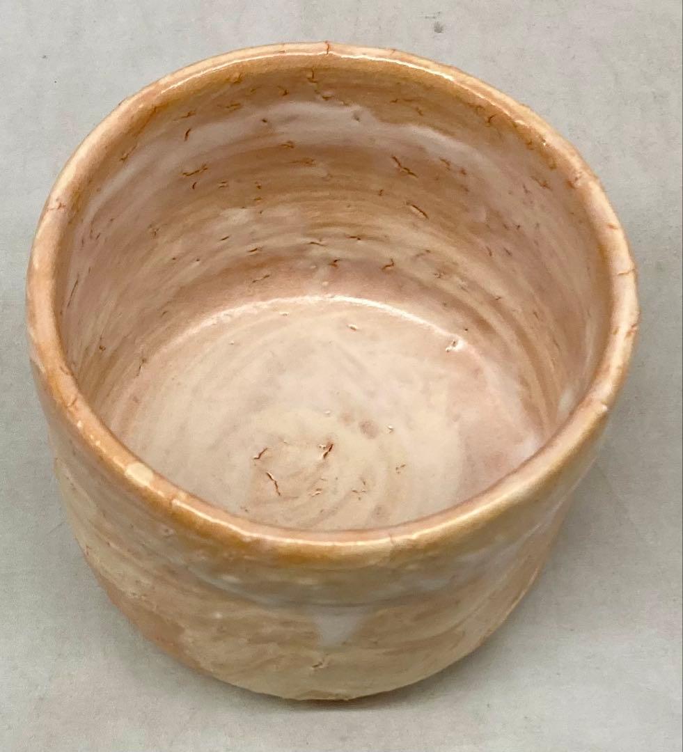 B590b「萩 茶碗」植草達郎作　共箱草胆庵　萩焼　茶道具
