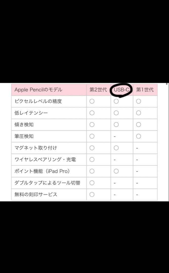ApplePencil 【MUWA3ZA/A】USB-Cタイプ　本体　純正
