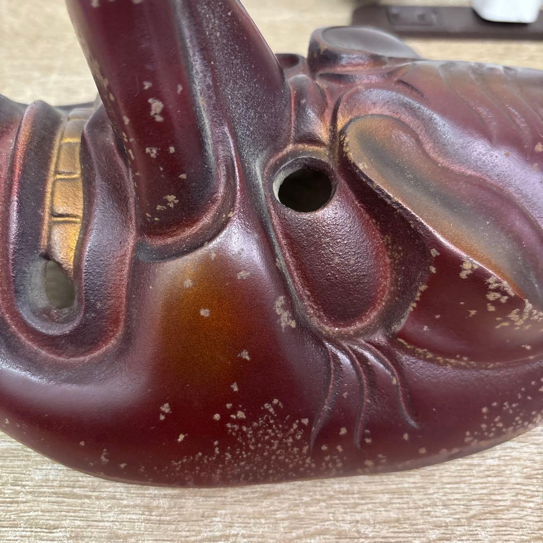 鉄製お面　能面　天狗　魔除け開運