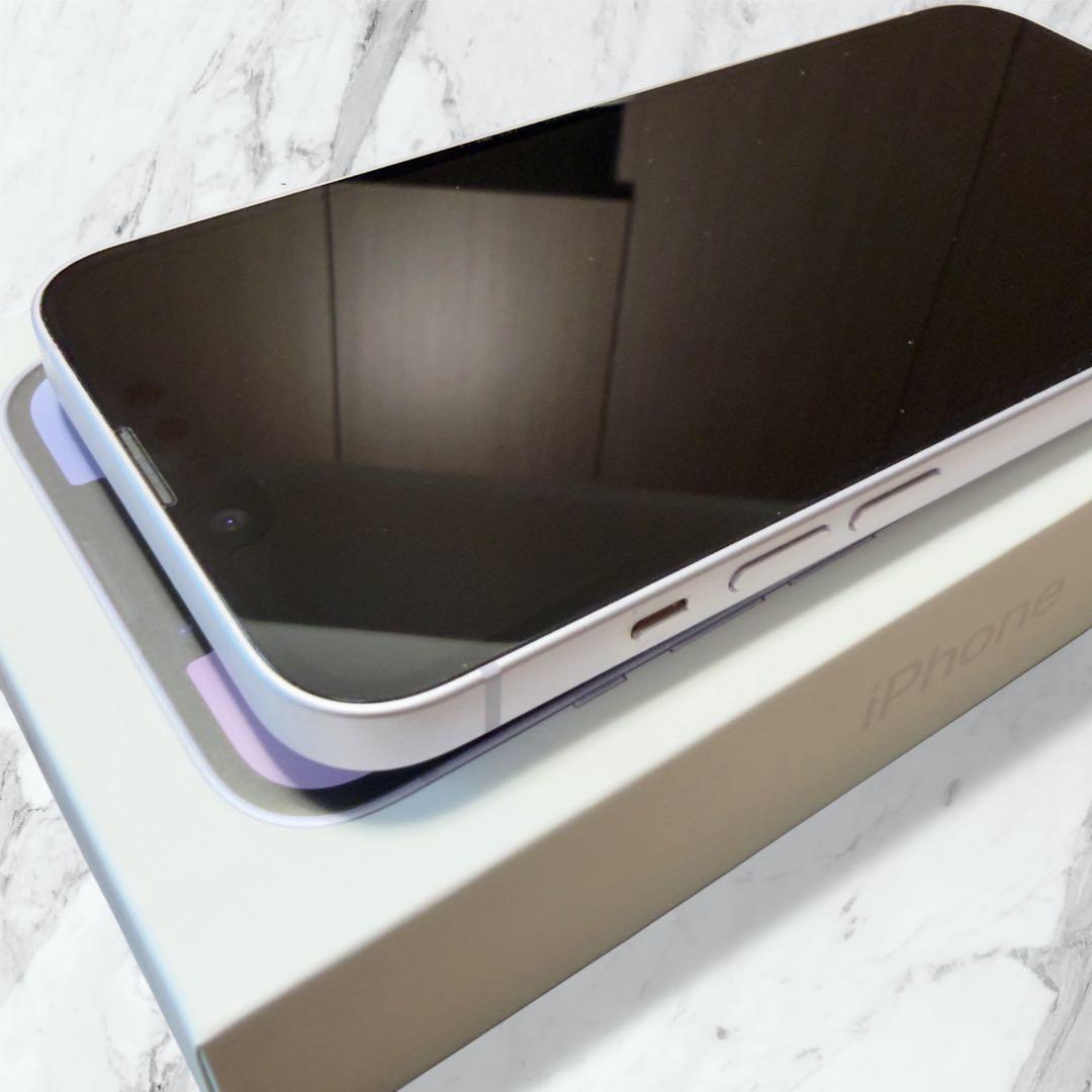【美品】iPhone14 パープル 256GB バッテリー81% SIMフリー