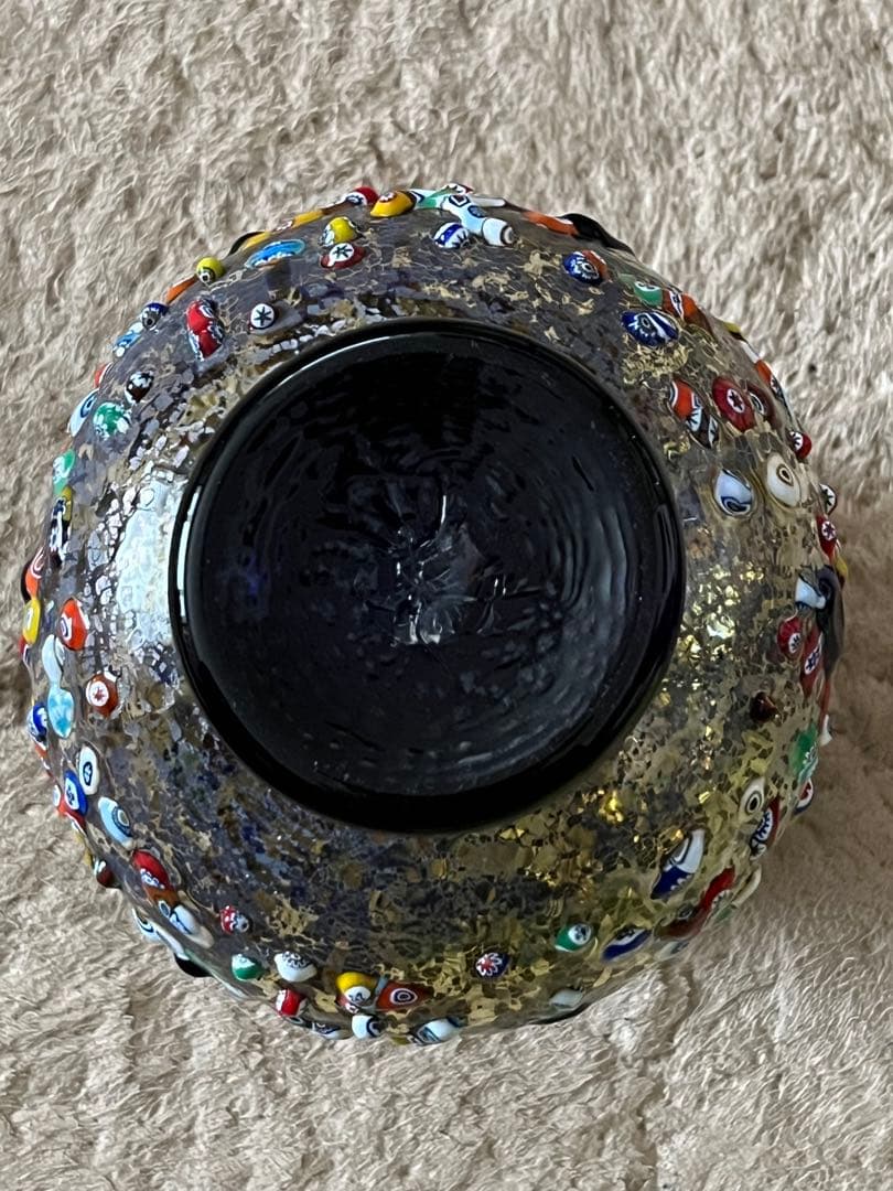 イタリア　ムラーノガラス　花瓶　フラワースタンド　中古品