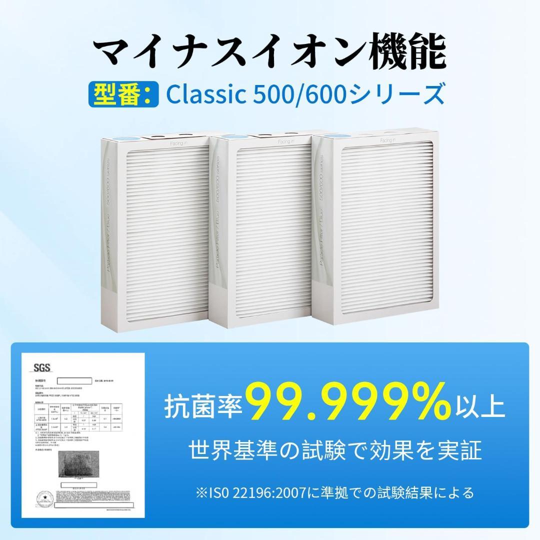 Levoit　Classic 500/ 600　空気清浄機　互換フィルター　3枚