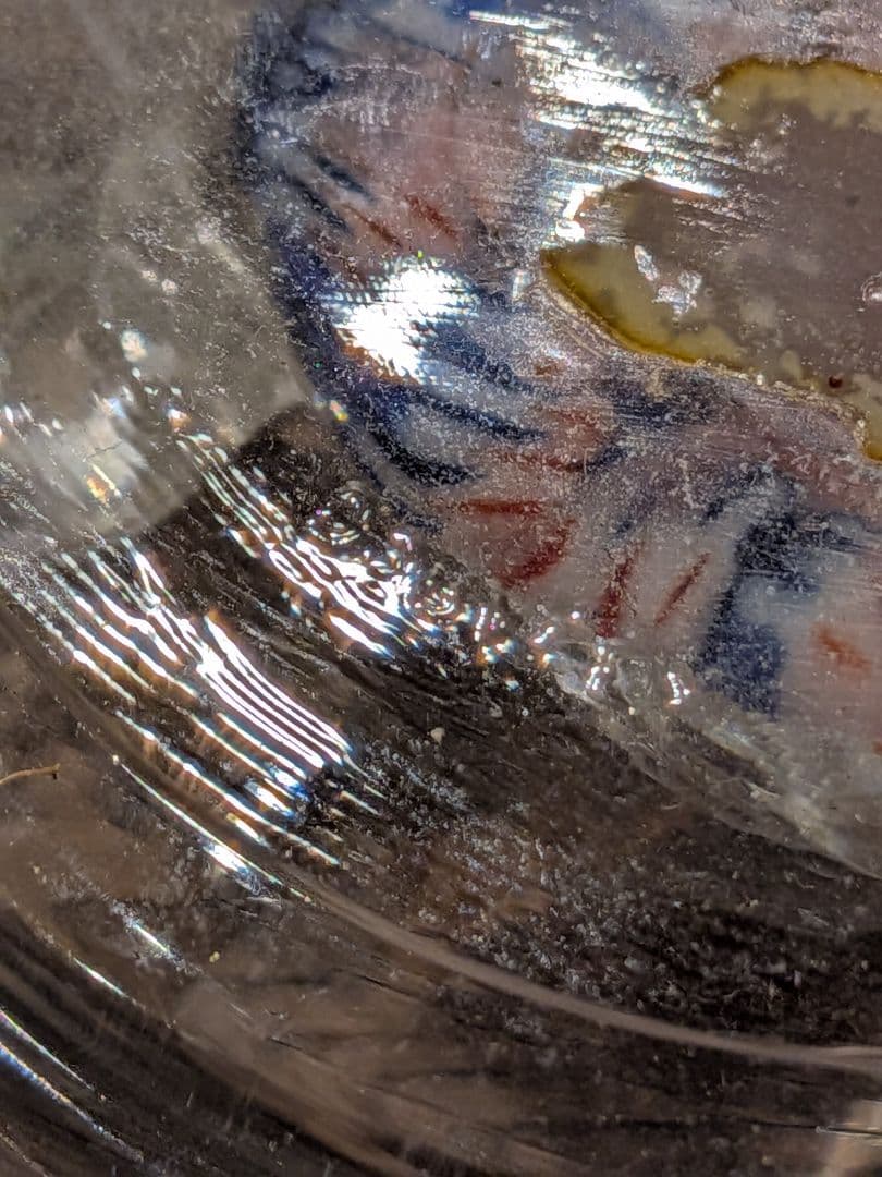 ガラス製金魚の置物　ガラス皿　工芸品