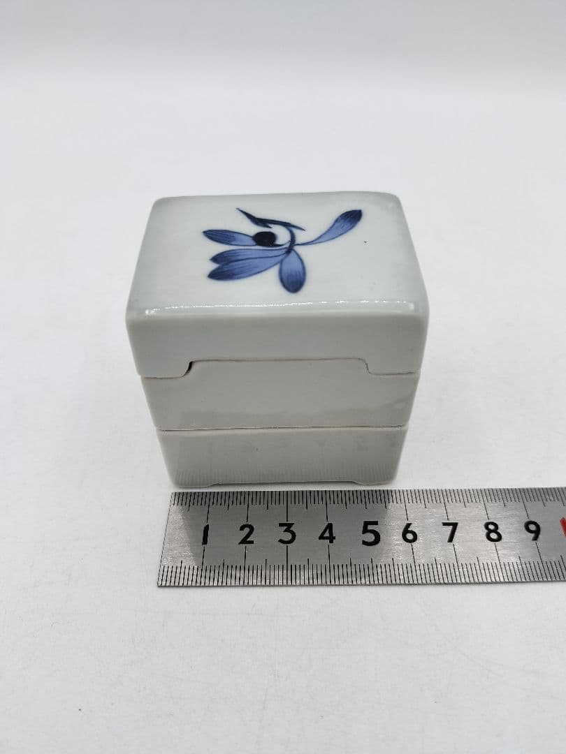 c792 煎茶　重巾合 青ラン 平安春峰 紙箱 茶道具 古物