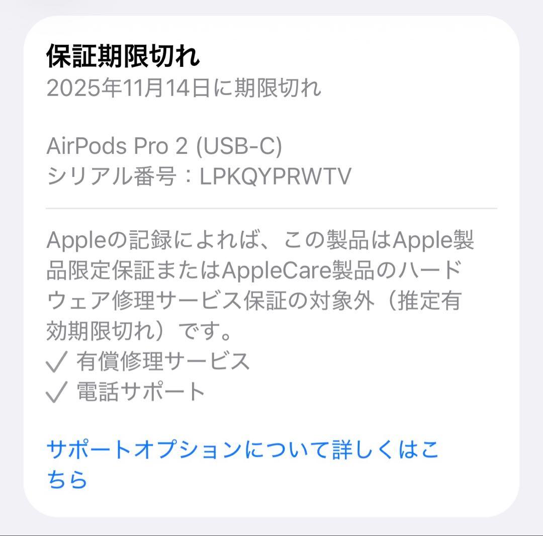中古　純正　AirPods Pro2 Type-Cモデル