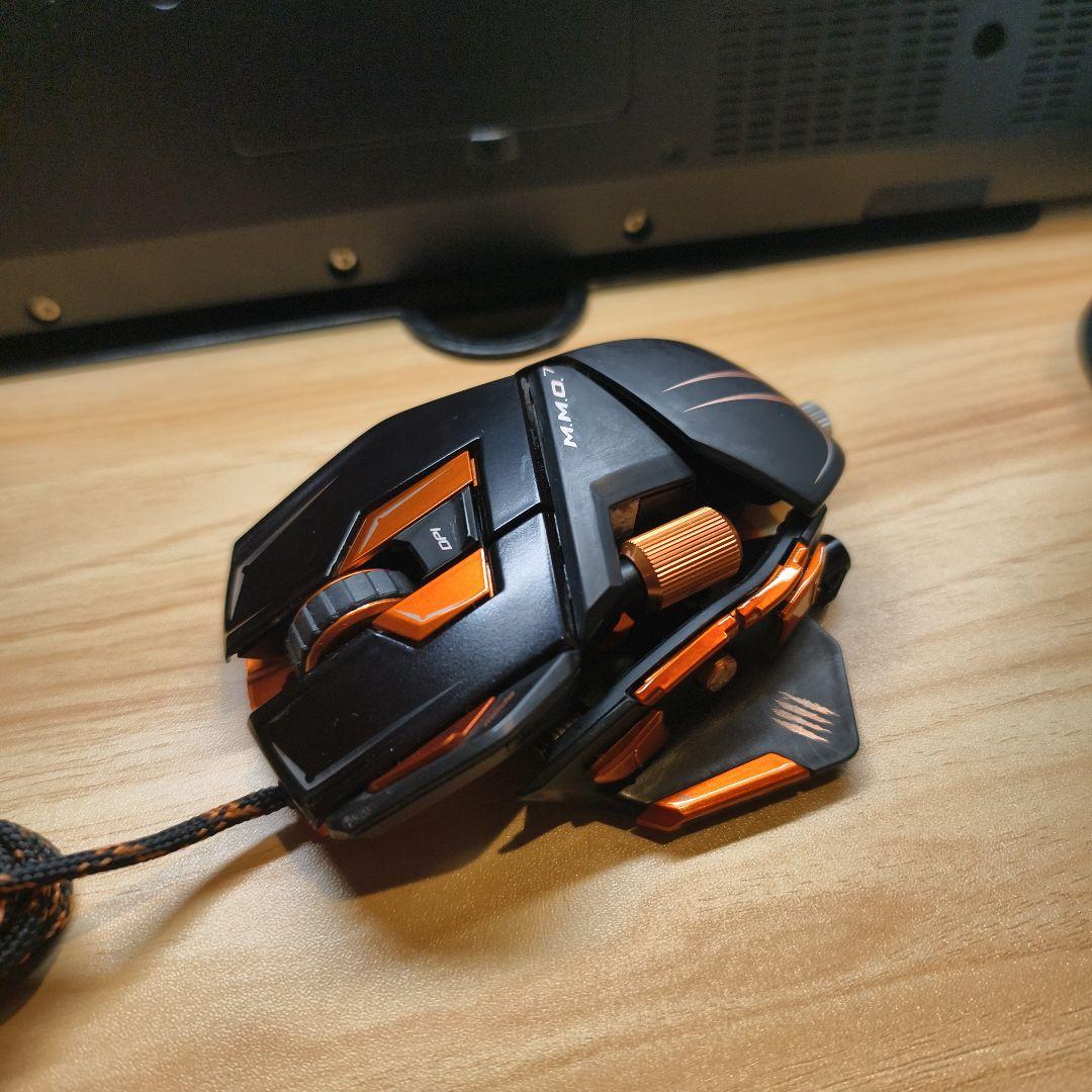 訳あり Mad Catz M.M.O.7 ゲーミングマウス 動作OK 補修あり