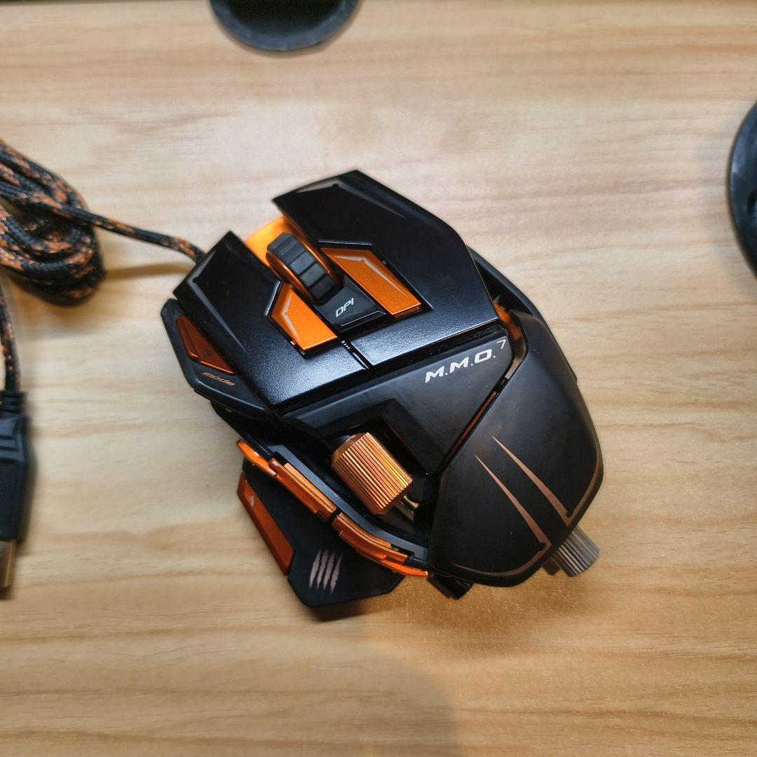 訳あり Mad Catz M.M.O.7 ゲーミングマウス 動作OK 補修あり
