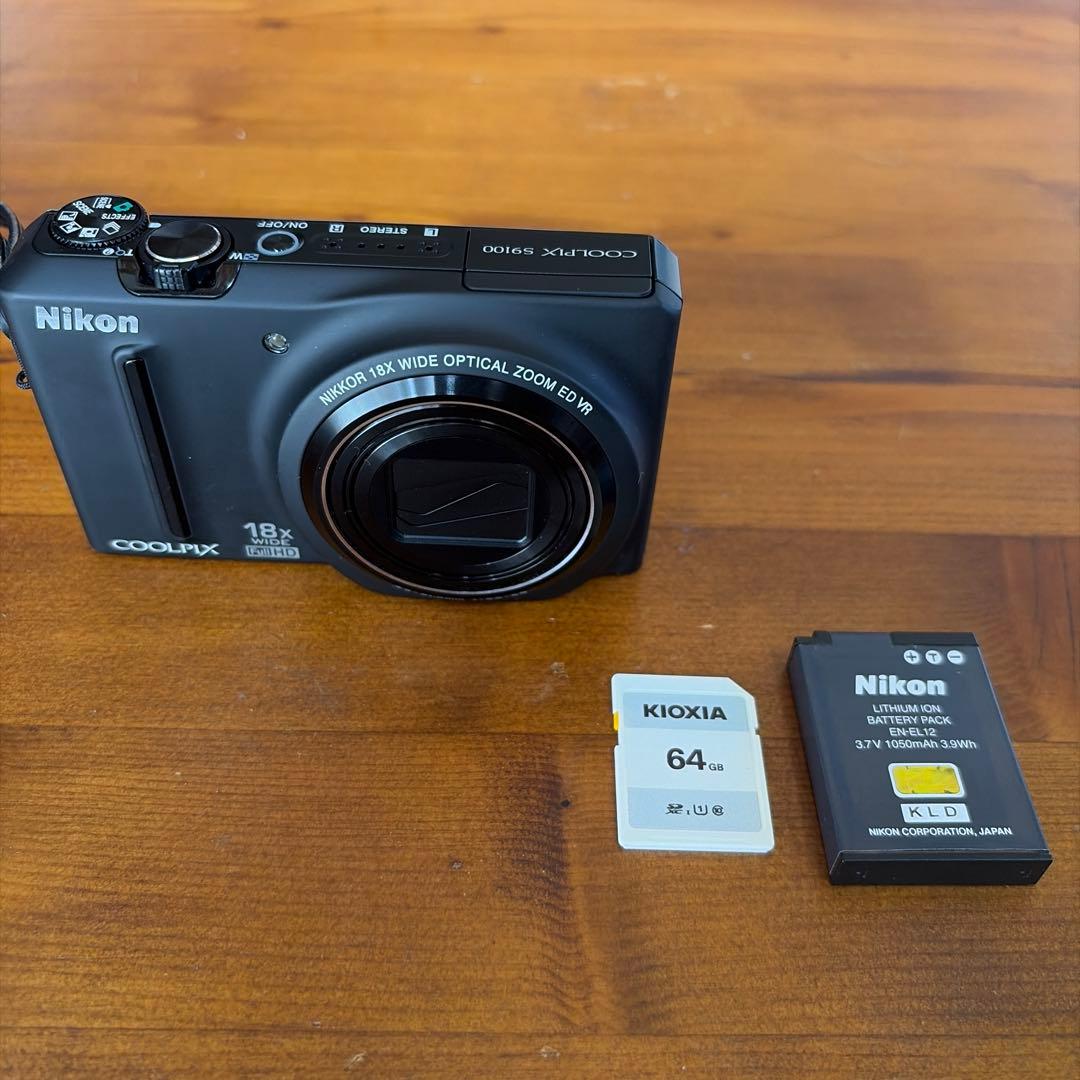 Nikon COOLPIX S9100 64GSDカード付き！