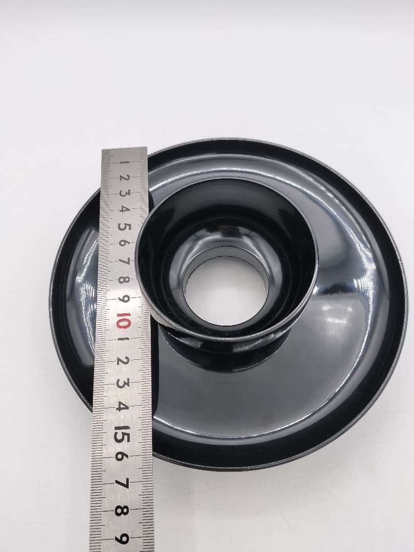 c841天目茶碗セット 天目茶碗 定一 天目台 樹脂真塗 茶道具 古物