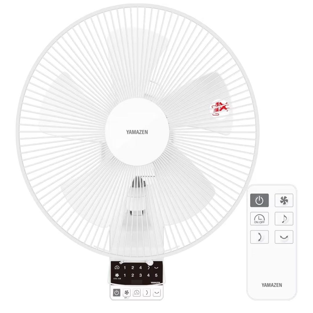 【美品】YAMAZEN 山善　DC壁掛扇風機 YWRX-BGD305 立体首振♪