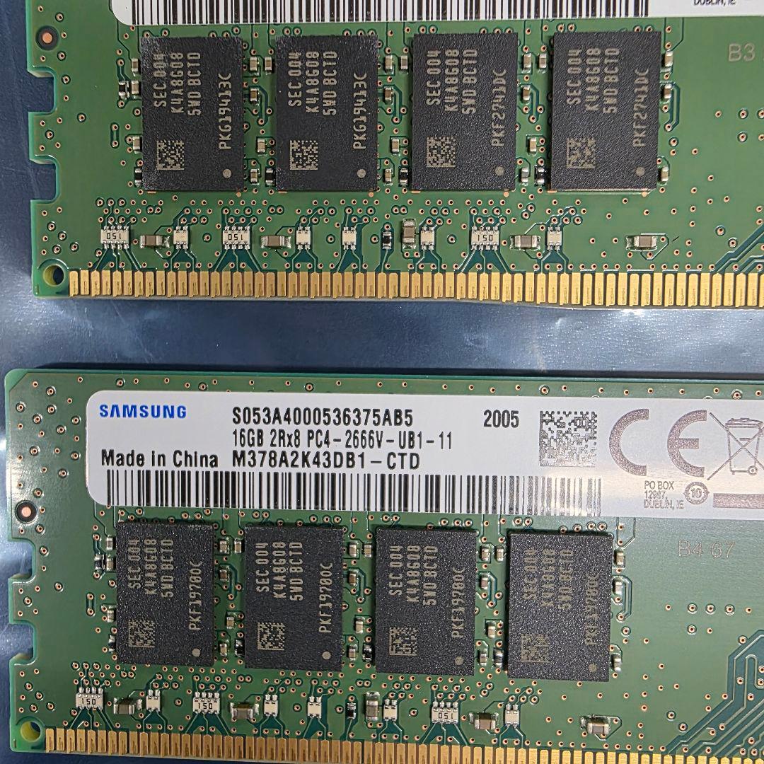 SAMSUNG DDR4 64GB 16GB*4枚セット
