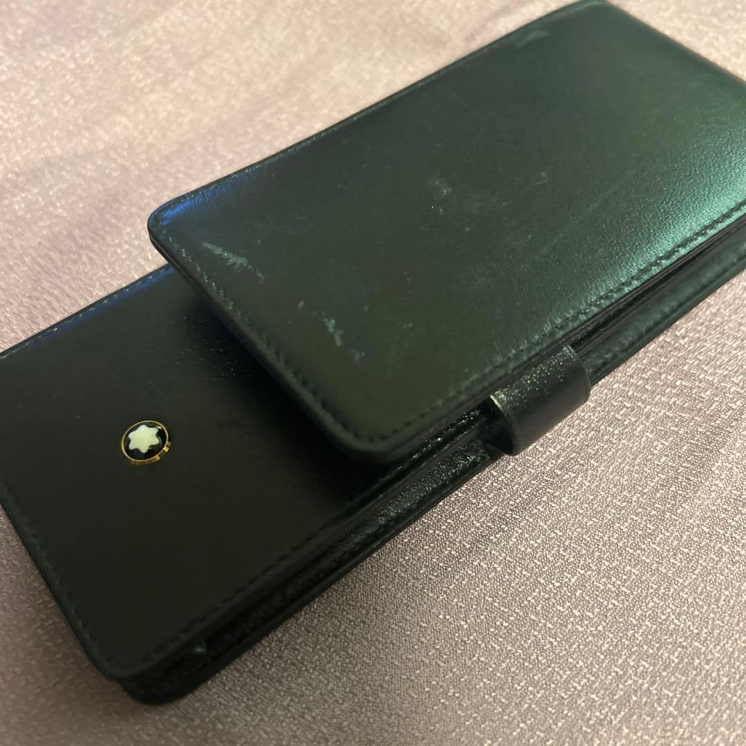モンブラン 黒 レザーペンケース　3本差し