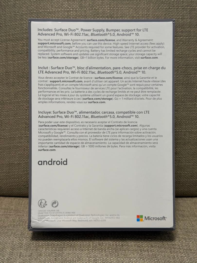 Surface Duo 初代 128GB SIMフリー